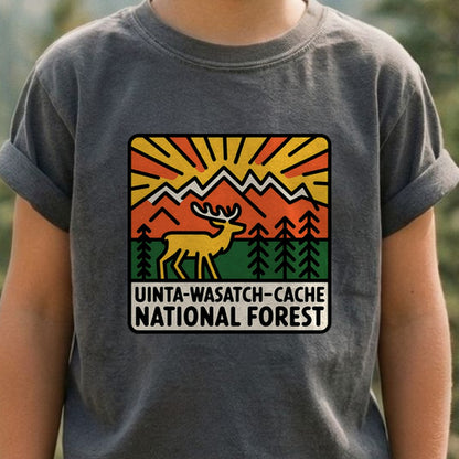 Uinta-Wasatch-Cache National Forest Kids Cotton T-Shirt