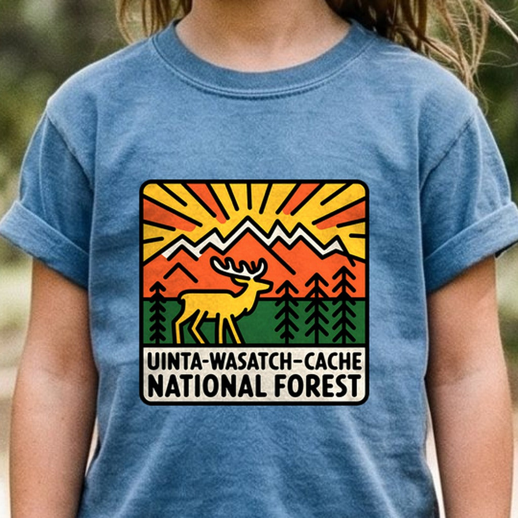 Uinta-Wasatch-Cache National Forest Kids Cotton T-Shirt