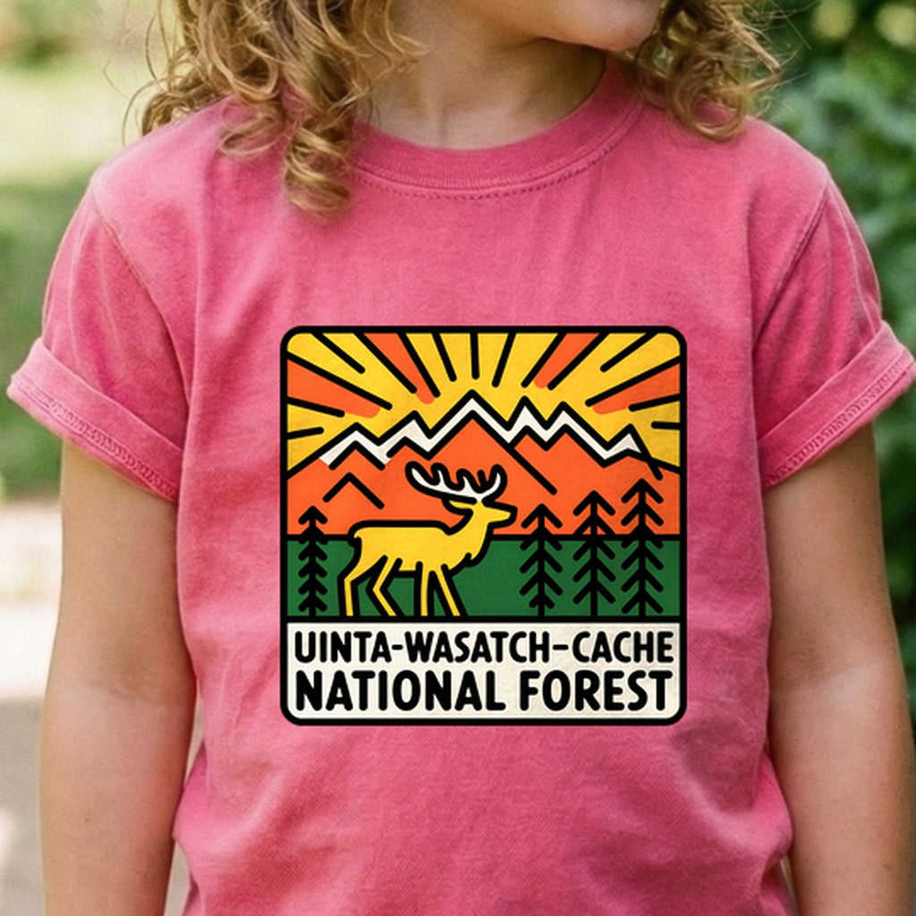 Uinta-Wasatch-Cache National Forest Kids Cotton T-Shirt