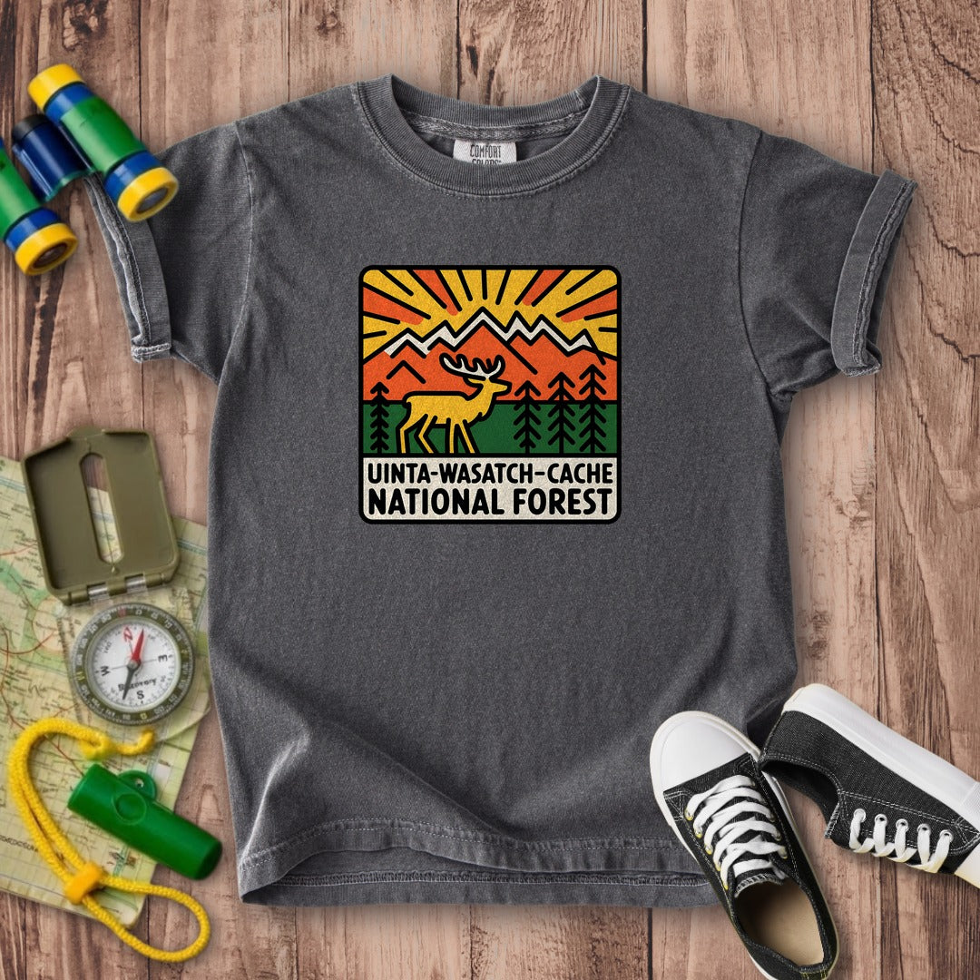 Uinta-Wasatch-Cache National Forest Kids Cotton T-Shirt