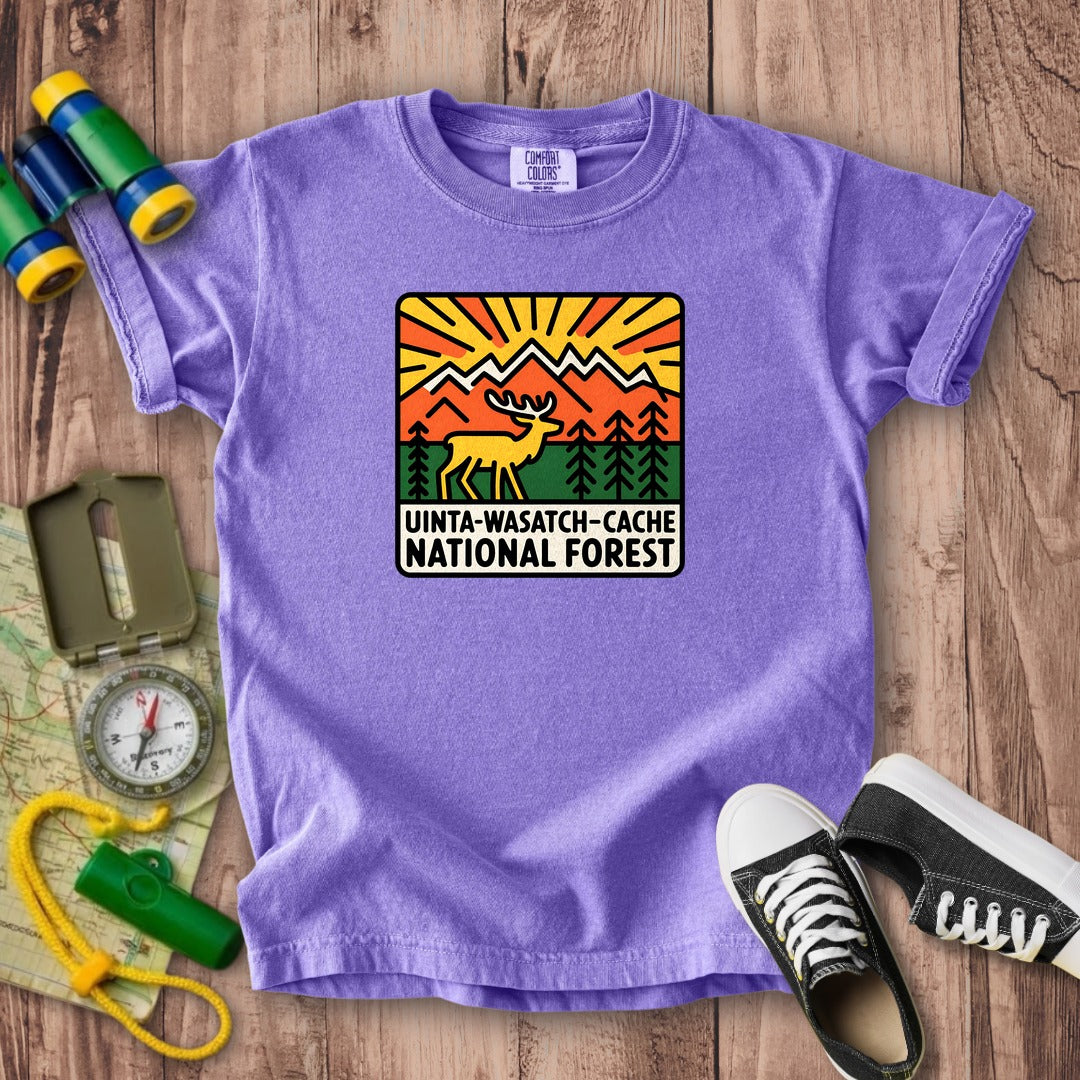 Uinta-Wasatch-Cache National Forest Kids Cotton T-Shirt