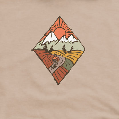 Pedal to the Peaks Bicyling Crewneck Sweatshirt Adventure and Outdoors Themed Sweatshirt