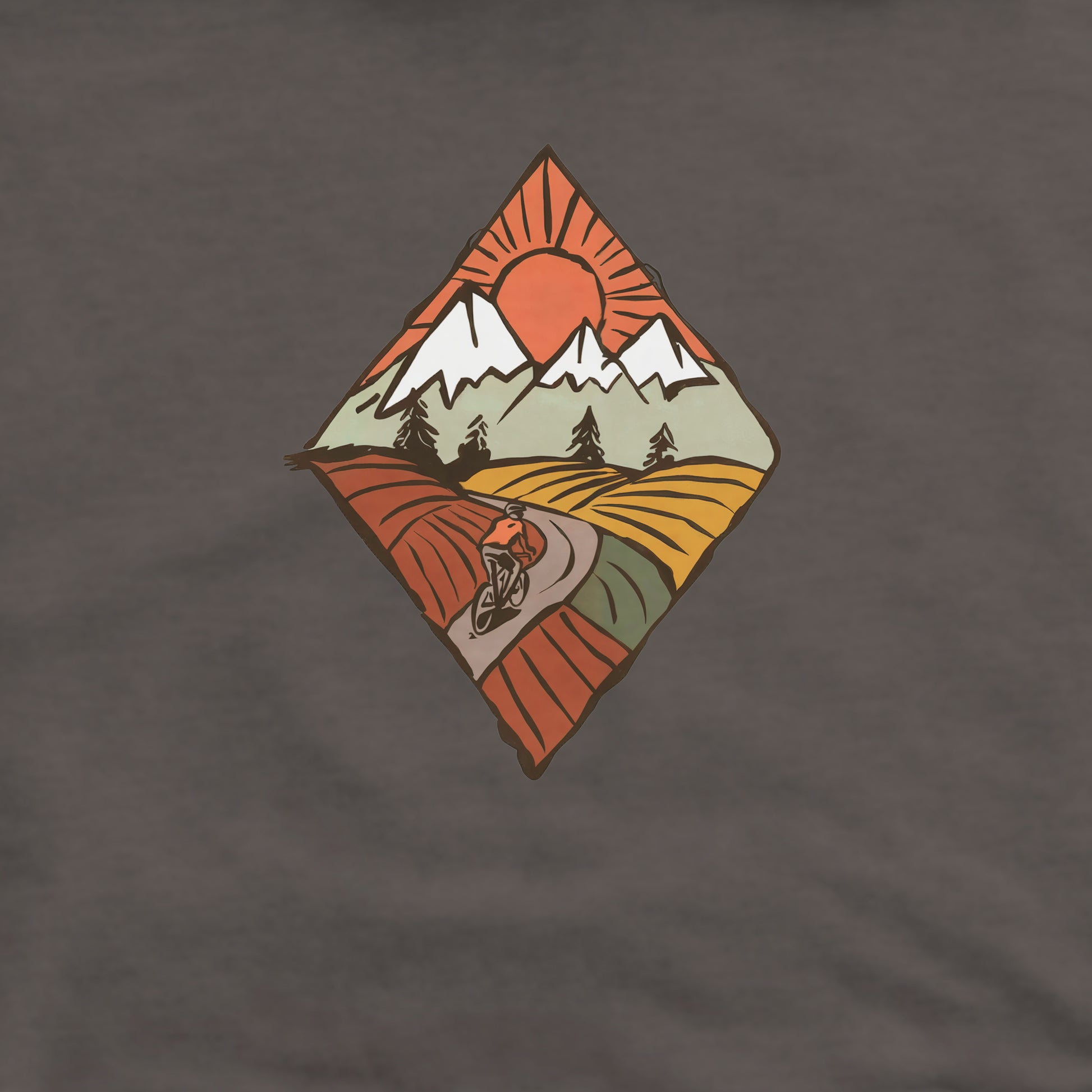 Pedal to the Peaks Bicyling Crewneck Sweatshirt Adventure and Outdoors Themed Sweatshirt