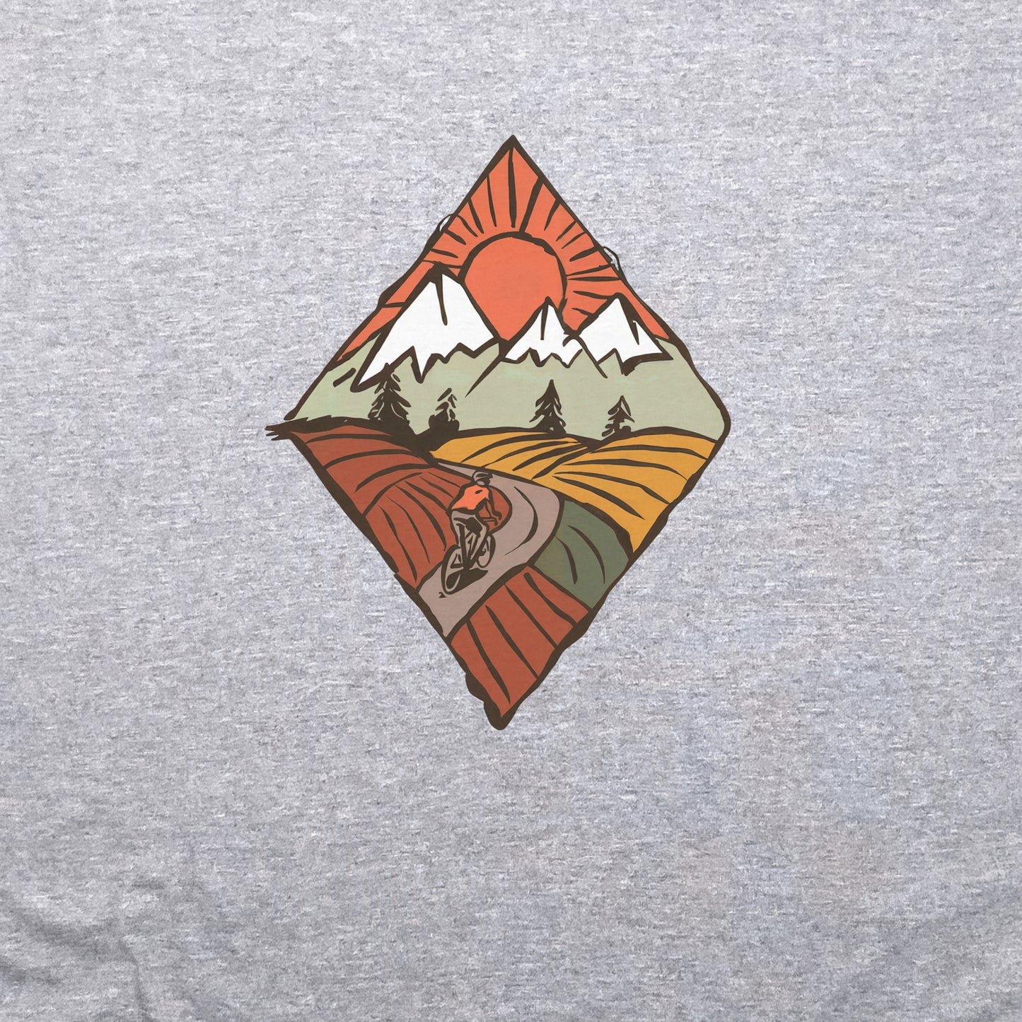 Pedal to the Peaks Bicyling Crewneck Sweatshirt Adventure and Outdoors Themed Sweatshirt