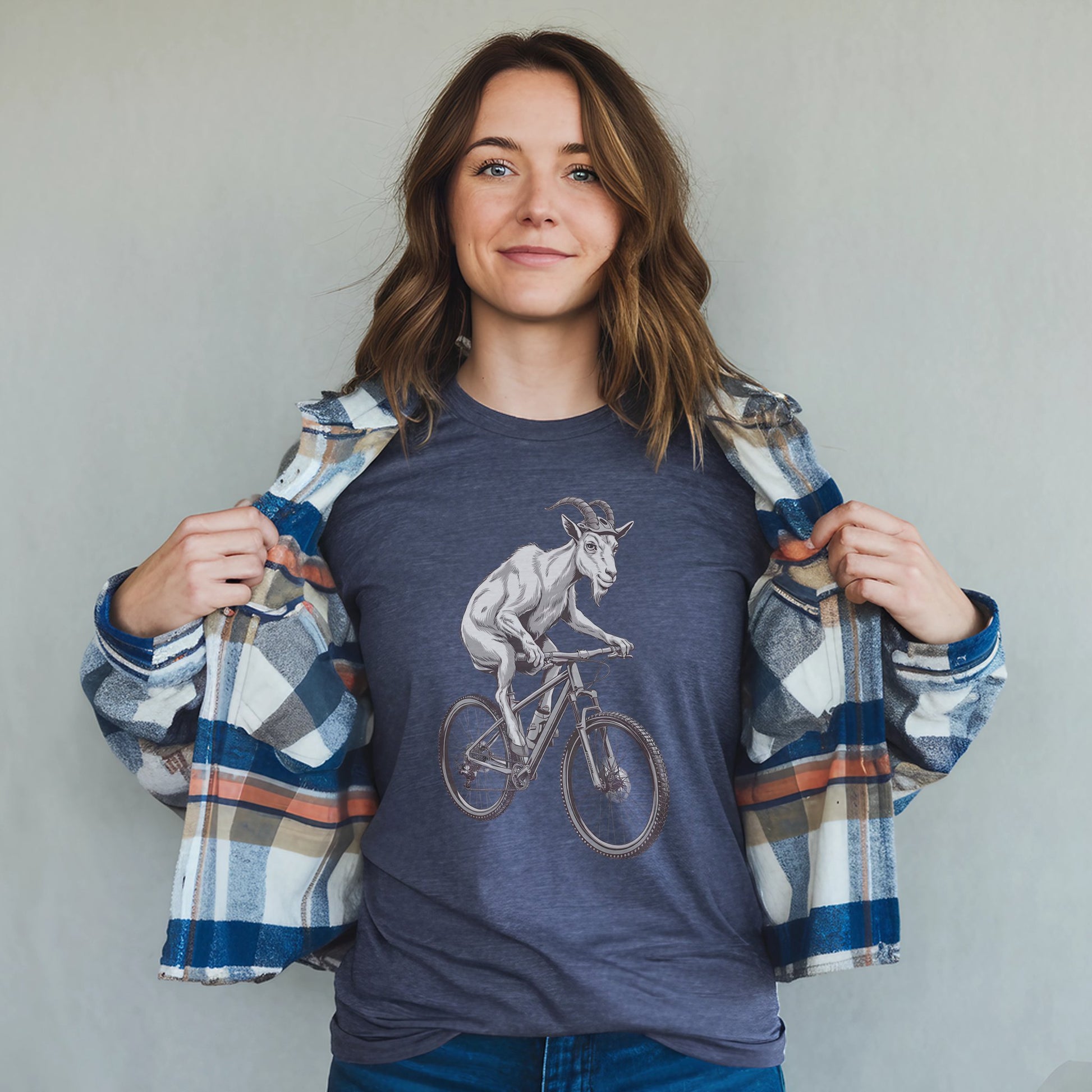 Mountain Goat Bike T-Shirt Adventure and Outdoors Themed T-Shirt