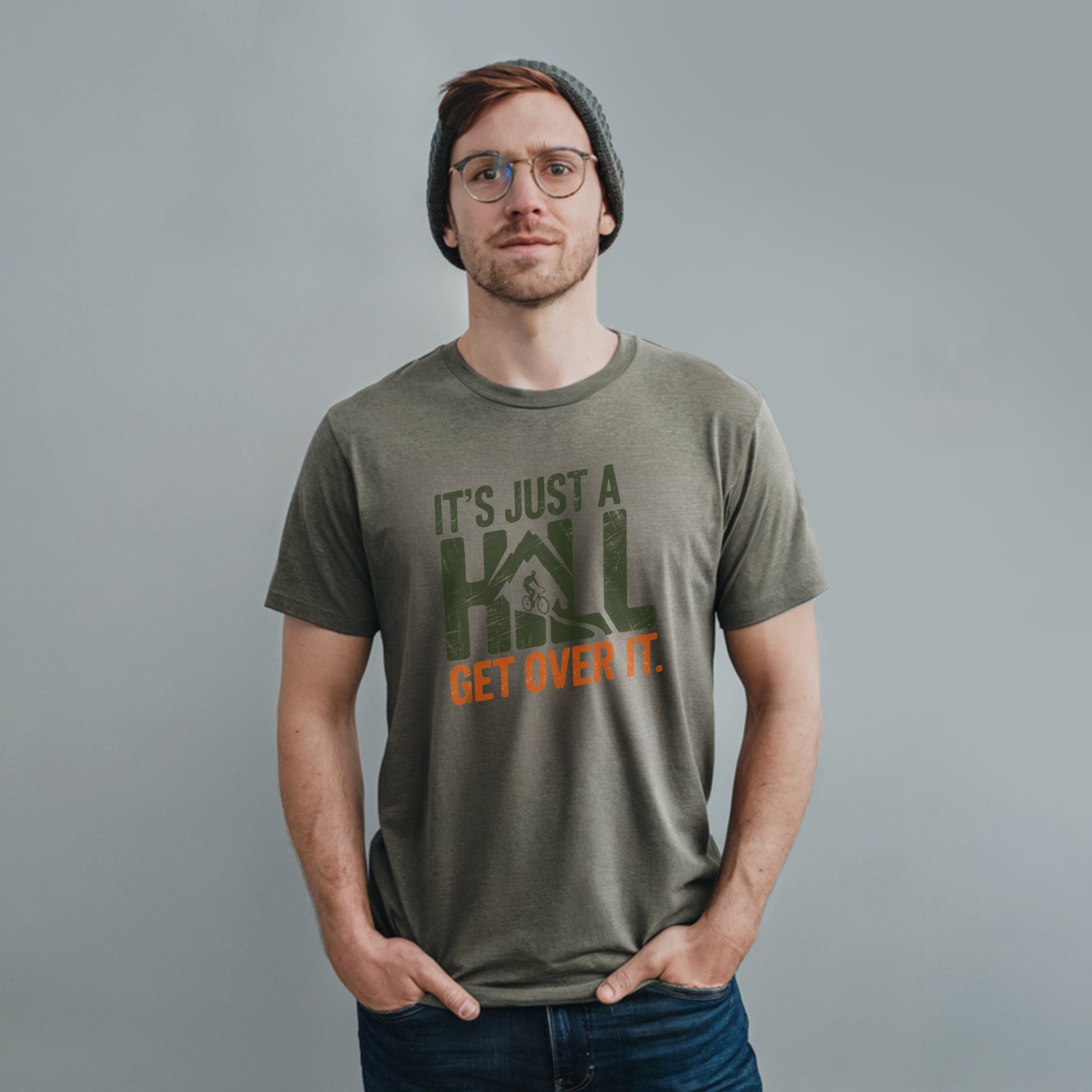 It's Just a Hill Biking T-Shirt Adventure and Outdoors Themed T-Shirt