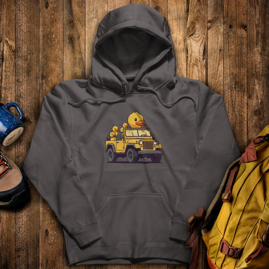 Duck Duck Jeep Hoodie Charcoal Adventure and Outdoors Themed Hoodie