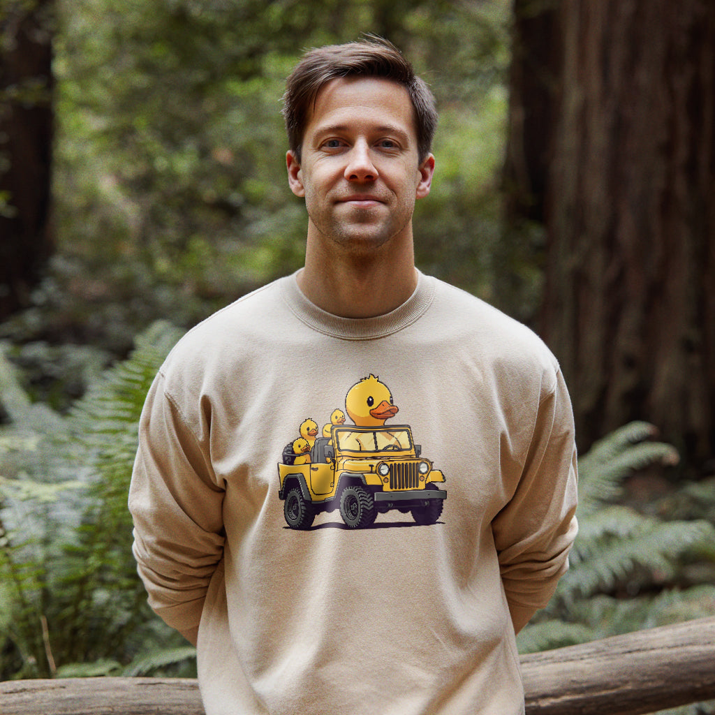 Duck Duck Jeep Crewneck Sweatshirt Adventure and Outdoors Themed Sweatshirt