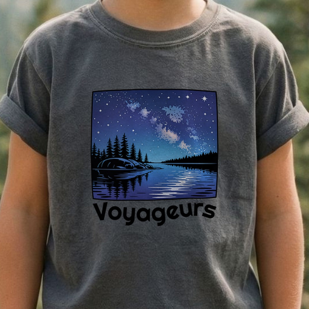 Voyageurs National Park at Night Kids Cotton T-Shirt