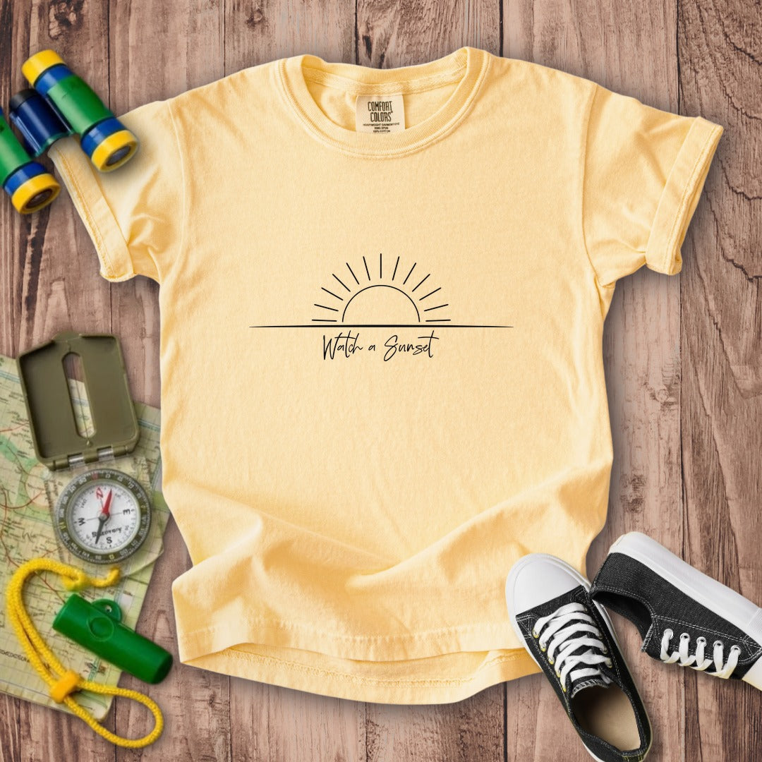 Watch a Sunset Kids Cotton T-Shirt