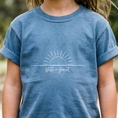 Watch a Sunset Kids Cotton T-Shirt
