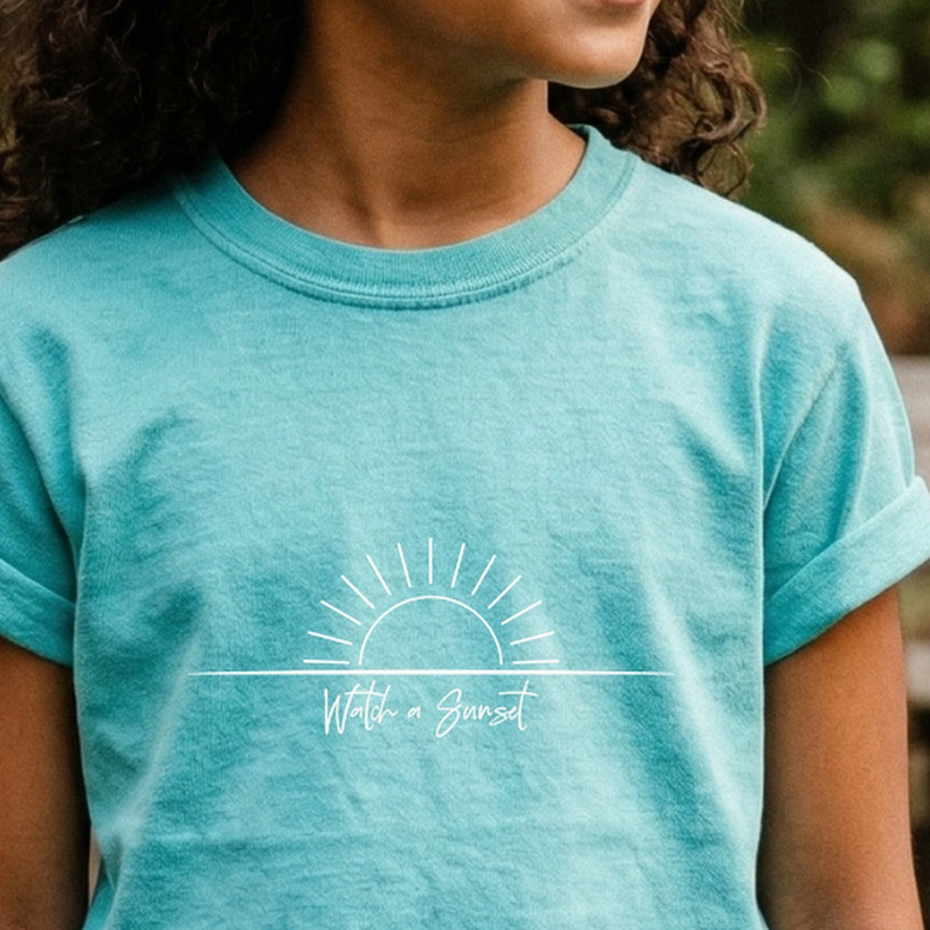 Watch a Sunset Kids Cotton T-Shirt