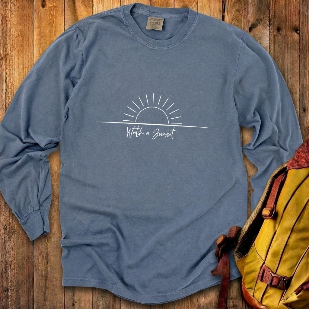 Watch a Sunset Cotton Long Sleeve
