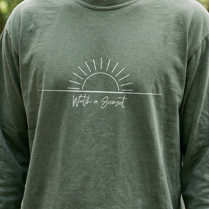 Watch a Sunset Cotton Long Sleeve