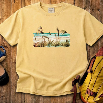 Watercolor Beach Coast Cotton T-Shirt