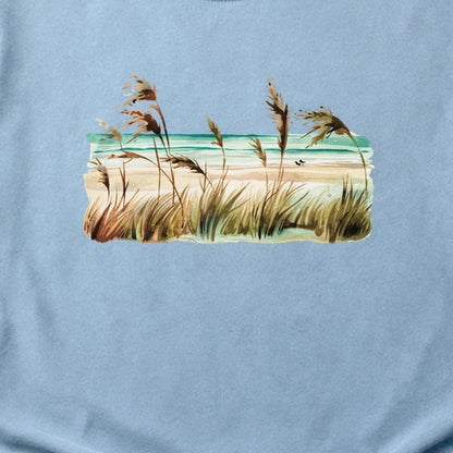 Watercolor Beach Coast Cotton T-Shirt