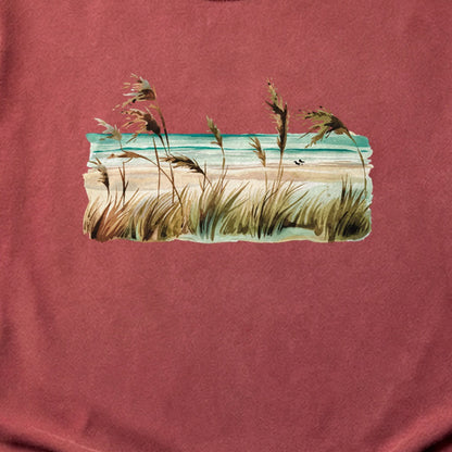 Watercolor Beach Coast Cotton T-Shirt