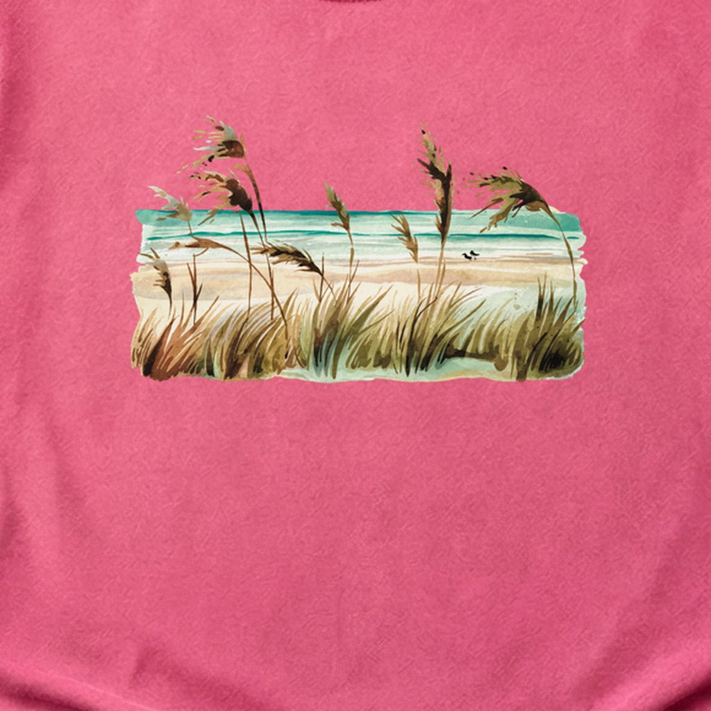 Watercolor Beach Coast Cotton T-Shirt
