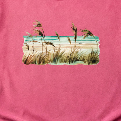 Watercolor Beach Coast Cotton T-Shirt