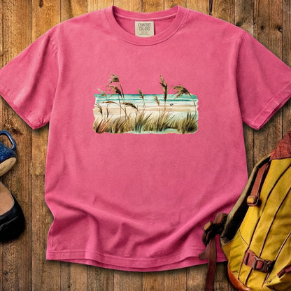 Watercolor Beach Coast Cotton T-Shirt