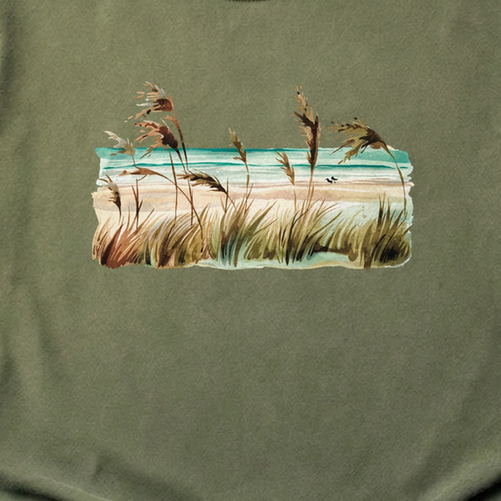 Watercolor Beach Coast Cotton T-Shirt