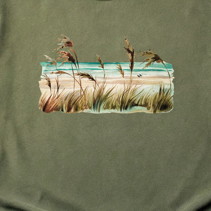 Watercolor Beach Coast Cotton T-Shirt