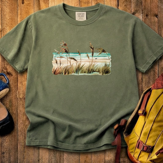 Watercolor Beach Coast Cotton T-Shirt