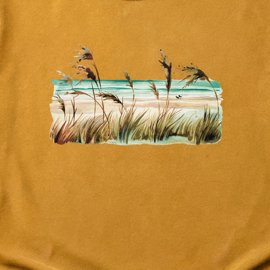 Watercolor Beach Coast Cotton T-Shirt