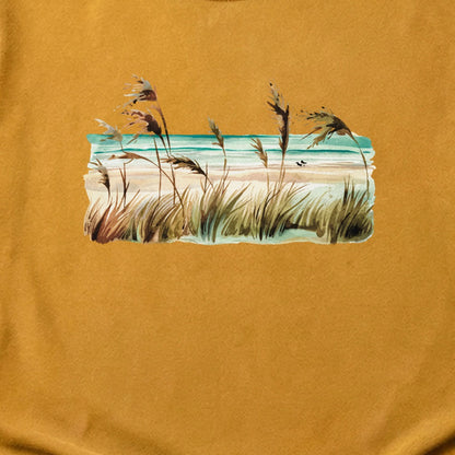 Watercolor Beach Coast Cotton T-Shirt