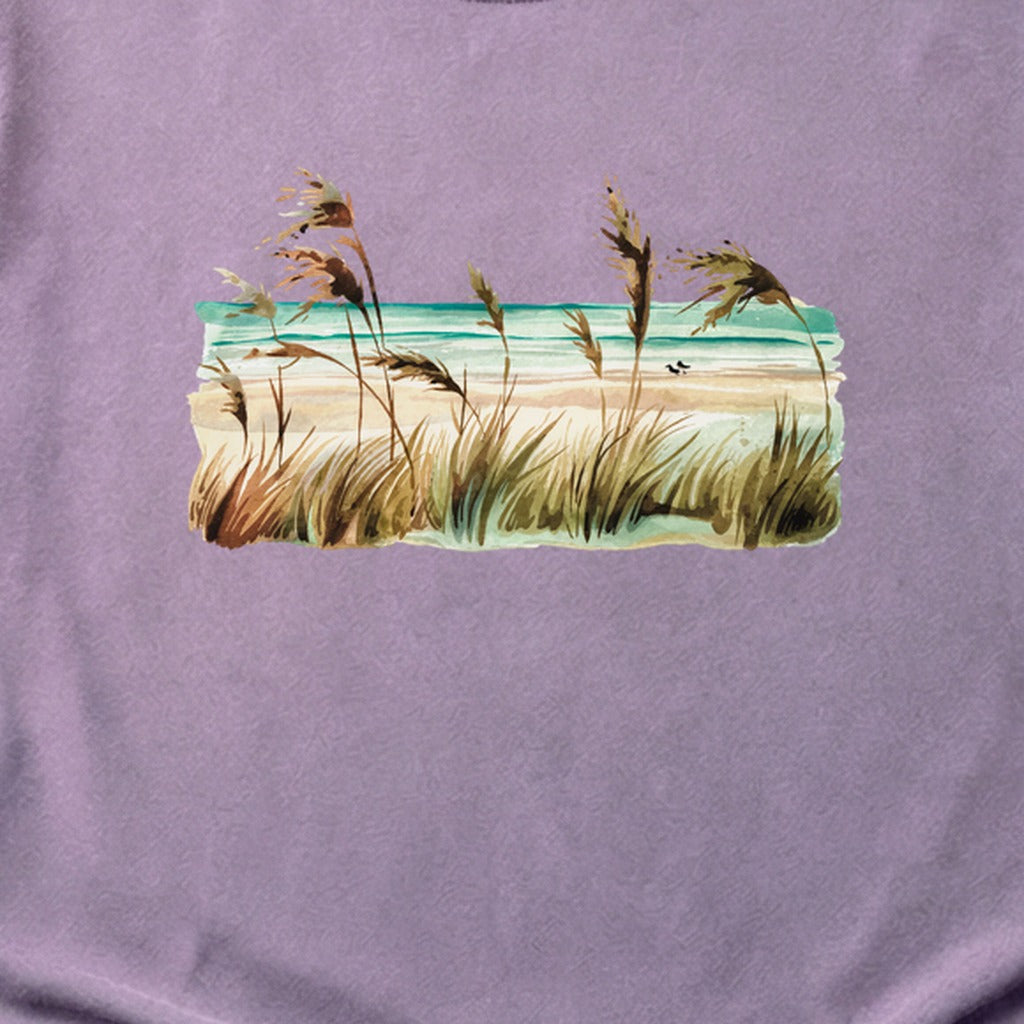 Watercolor Beach Coast Cotton T-Shirt