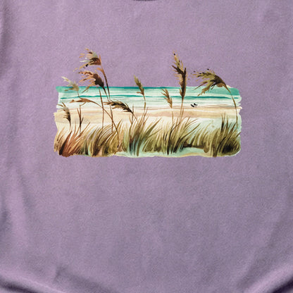 Watercolor Beach Coast Cotton T-Shirt