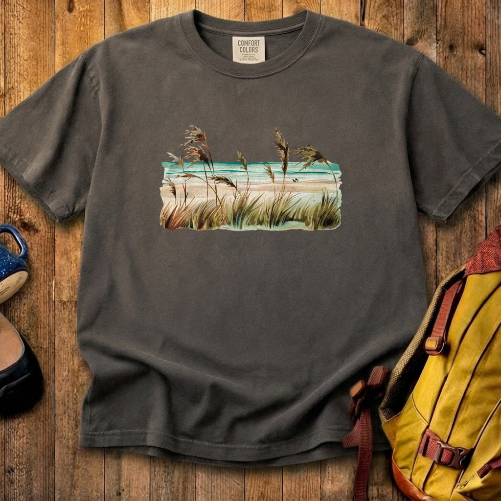 Watercolor Beach Coast Cotton T-Shirt