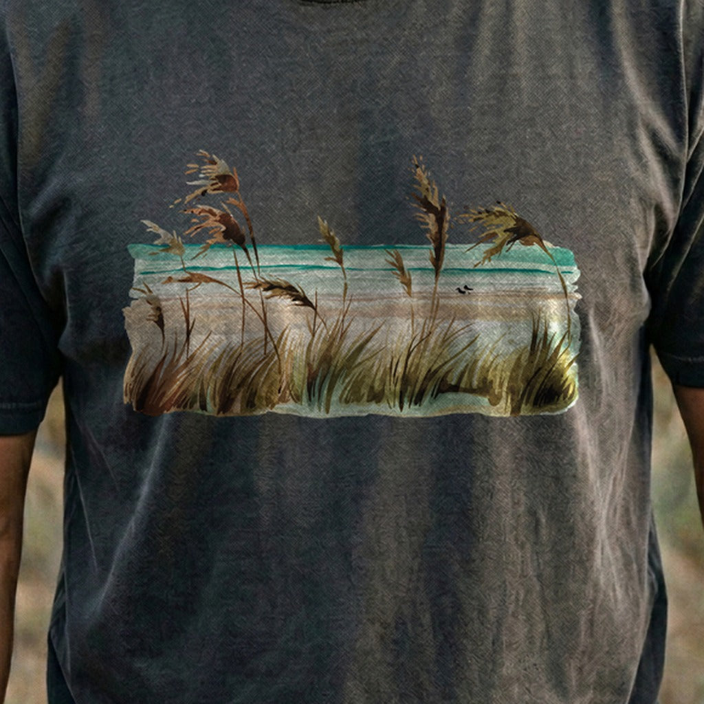 Watercolor Beach Coast Cotton T-Shirt