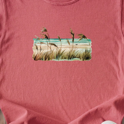 Watercolor Beach Coast Kids Cotton T-Shirt