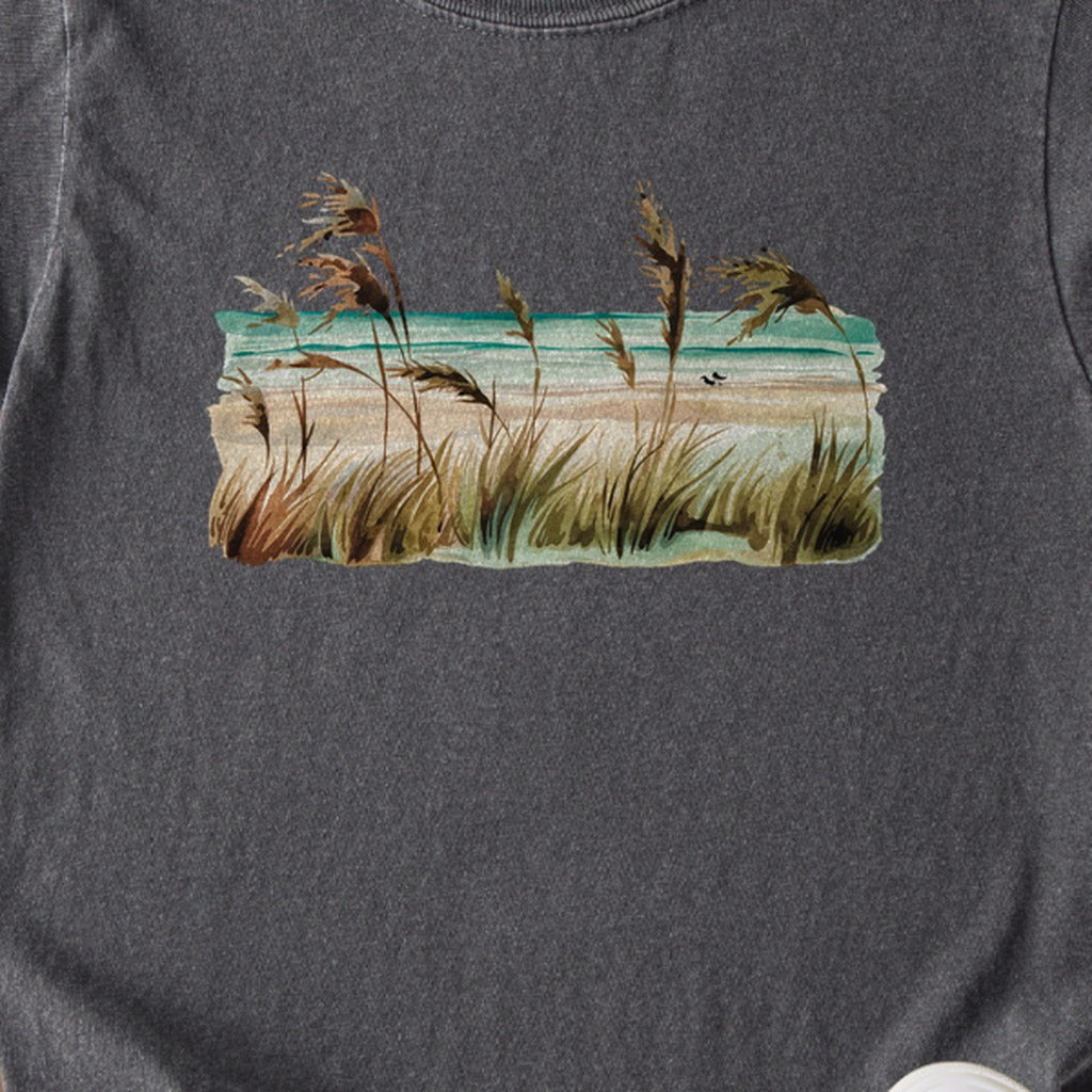 Watercolor Beach Coast Kids Cotton T-Shirt