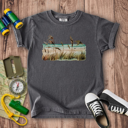 Watercolor Beach Coast Kids Cotton T-Shirt