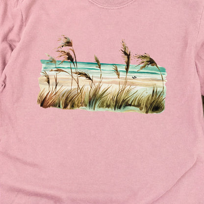 Watercolor Beach Coast Cotton Long Sleeve