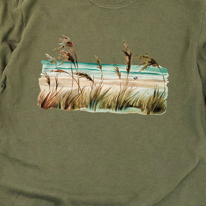 Watercolor Beach Coast Cotton Long Sleeve
