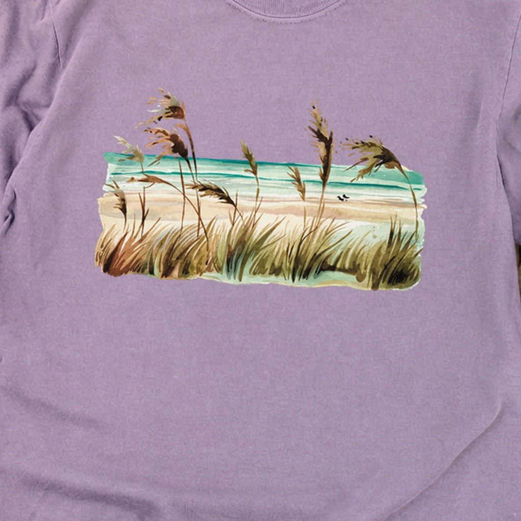 Watercolor Beach Coast Cotton Long Sleeve