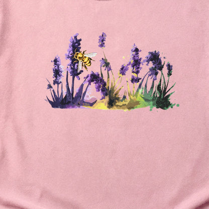 Watercolor Bee in a Meadow Cotton T-Shirt
