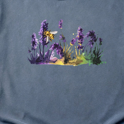 Watercolor Bee in a Meadow Cotton T-Shirt