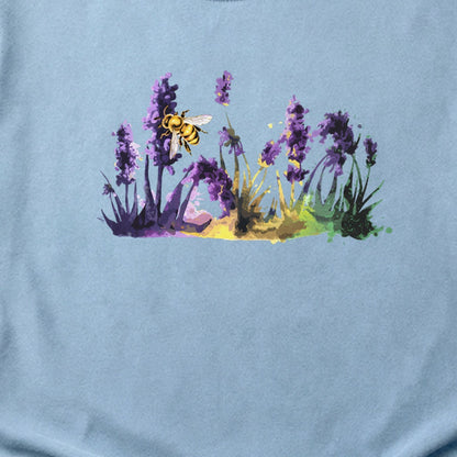 Watercolor Bee in a Meadow Cotton T-Shirt