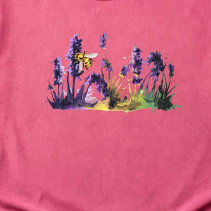 Watercolor Bee in a Meadow Cotton T-Shirt
