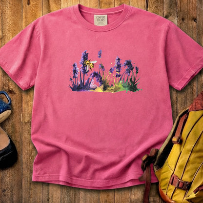 Watercolor Bee in a Meadow Cotton T-Shirt