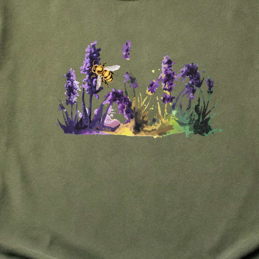Watercolor Bee in a Meadow Cotton T-Shirt