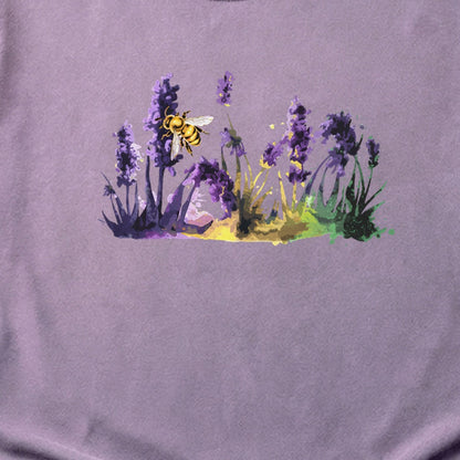 Watercolor Bee in a Meadow Cotton T-Shirt