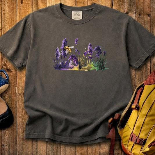 Watercolor Bee in a Meadow Cotton T-Shirt