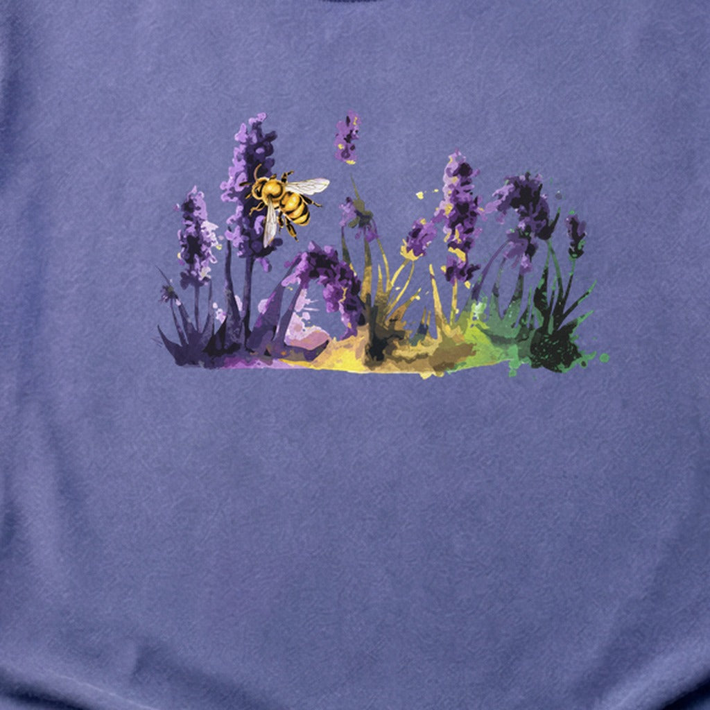 Watercolor Bee in a Meadow Cotton T-Shirt