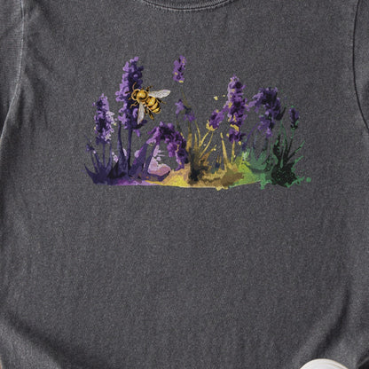 Watercolor Bee in a Meadow Kids Cotton T-Shirt