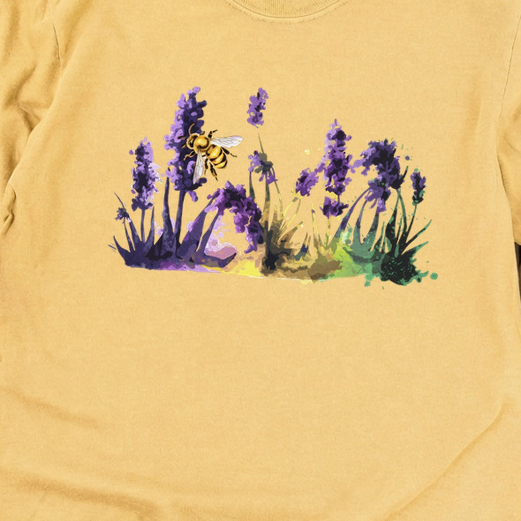 Watercolor Bee in a Meadow Cotton Long Sleeve